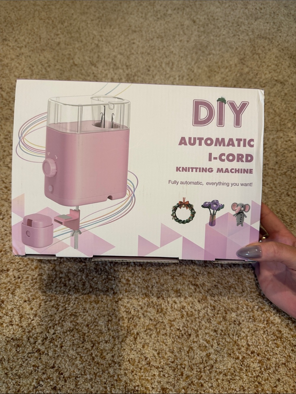 NEW IN BOX Automatic I-Cord knitting Machine - Pink